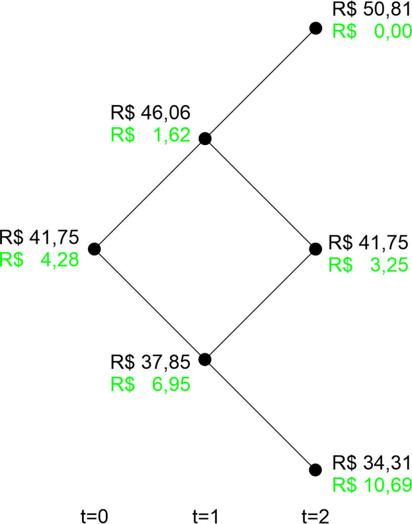 ramificações do modelo binomial