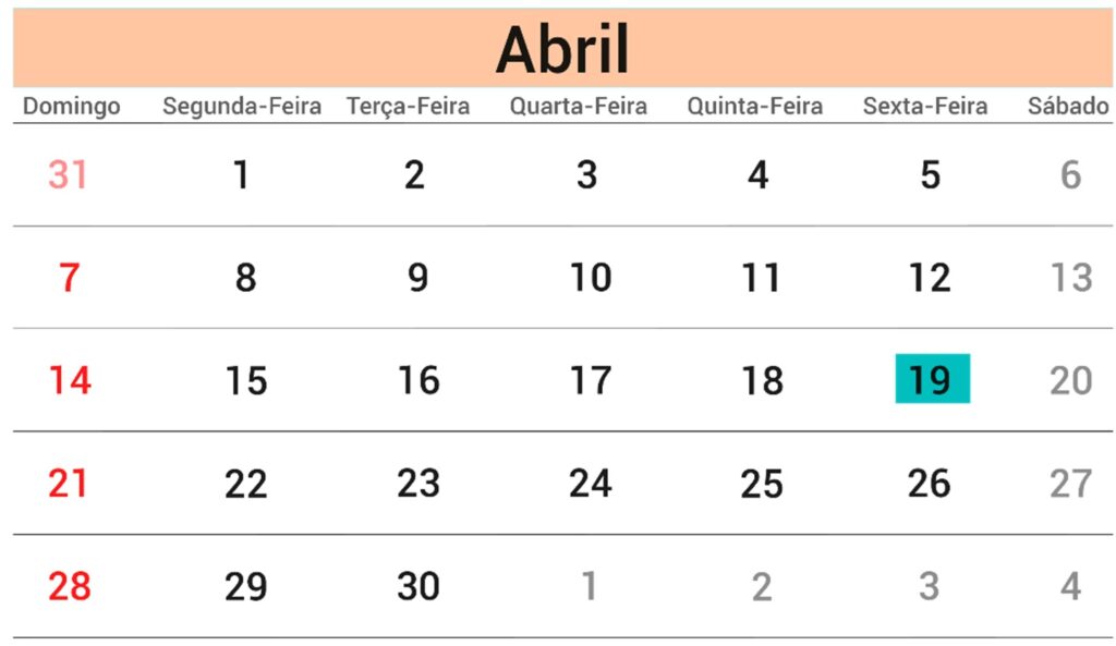 exemplo de calendário de vencimento de opções